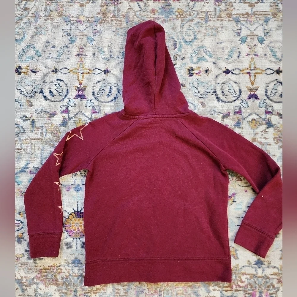 Old Navy Burgundy Zip Frony Hoodie, Size Medium (8)